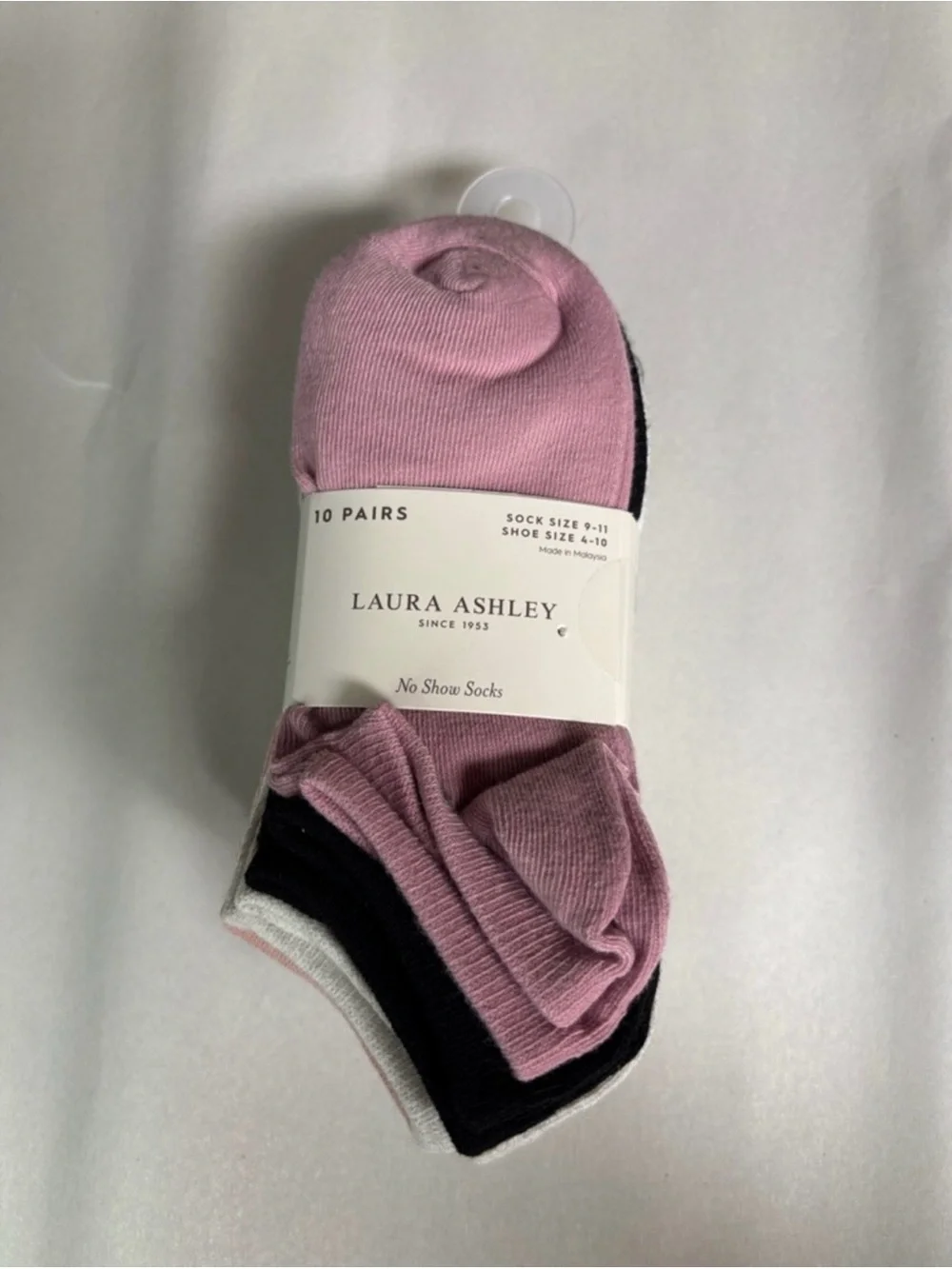 New Laura Ashley Socks Women’s 10 Pair Multicolor No Show Socks Casual Active